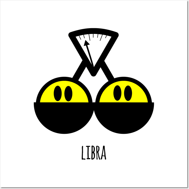 Horoscope - Cute zodiac – Libra (white) Wall Art by LiveForever